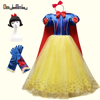 

Prestige Girls Snow White Deluxe Gown Costume Children Princess Snow White Costume Fancy Dresses Up fantasia princesa Outfit
