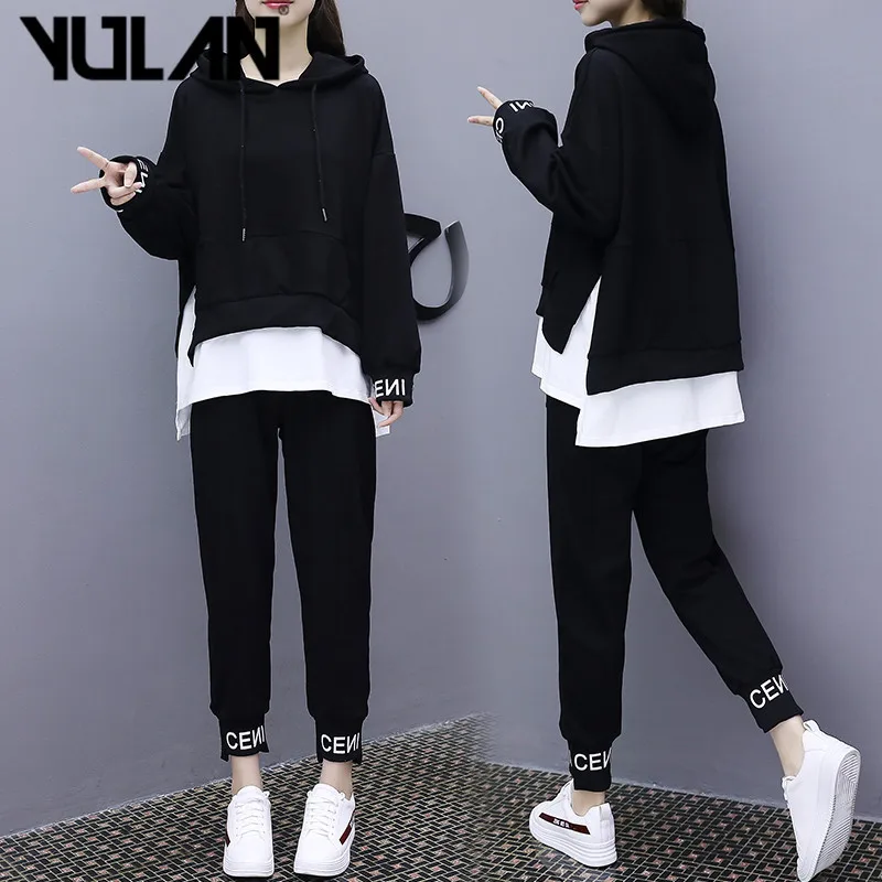

Chubby GIRL'S Outfit Scheming Set Slimming Fat Mm Two-Piece Set Large Size 2019 Early Autumn Clothing New Style Versatile Fashio