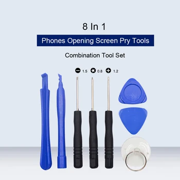 

1000PCS/LOT 8 in 1 Mobile Phones Opening Screen Pry Tools Repair Kit Mini Screwdrivers telephone Tools Set For Telephone Tools