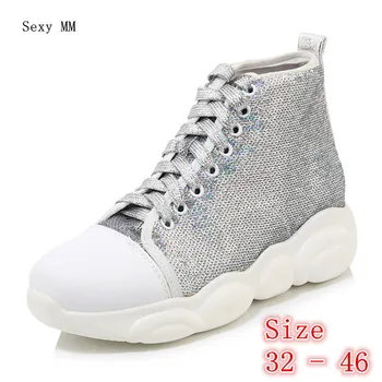 

Spring Autumn Winter Platform Flat Shoes Women Snow Ankle Boots Woman Short Boots Plus Size 32 33 - 40 41 42 43 44 45 46 botas