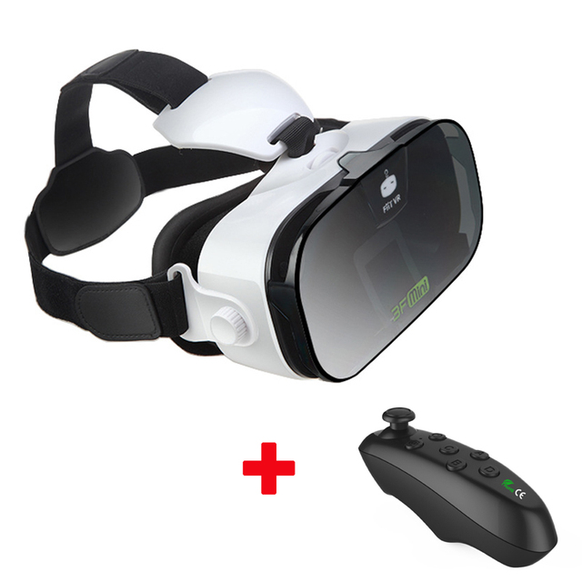 VR 3F 112 FOV Virtual Reality Glasses Remote 3D Android Cardboard VR 3D Headset Stereo Helmet Box for Smartphones 4.7-6.4