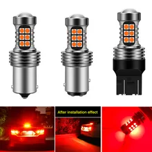 

Car Lamp 12V 27SMD 3030 Chips 1157/T20/1156 LED Stop Bulbs Tail Blinking Light 1000K Red For Car Turn Signal Lights Parts