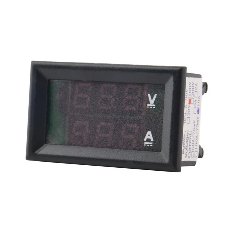 3pcs LED Digital DC 0-100V 10A Voltage Amp Volt Meter Panel Dual Voltmeter Ammeter Tester