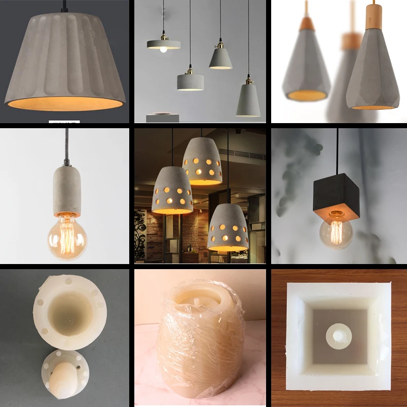 Suspension En Ciment Cylindres Droits Abat Jour Abat Jour Pour Un Restaurant Un Bar Une Lampe Artisanale En Resine De Gypse Aliexpress