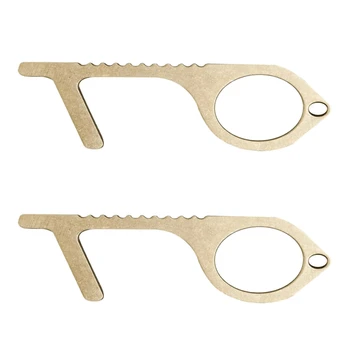 

2PCS Key Door Opener Door Handle the Contactless Button Tool Easy to Carry Zero Press Reusable Handle Tools