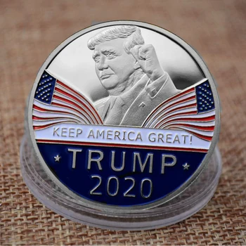 

Silver Plated Donald Trump Coin Keep America Great Liberty Commemorative Coin
