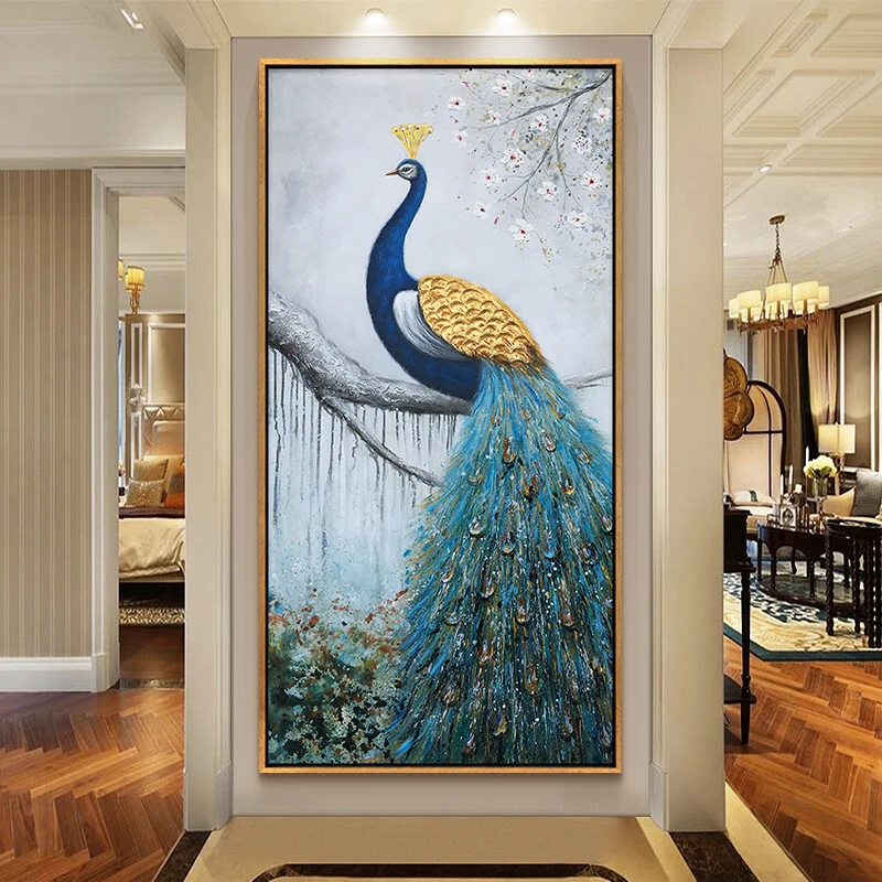 

Youran Full Round Stones Animal Diamond Painting Diamond Embroidery Peacock Rhinestone Picture Diamond Mosaic Diamond Needlework