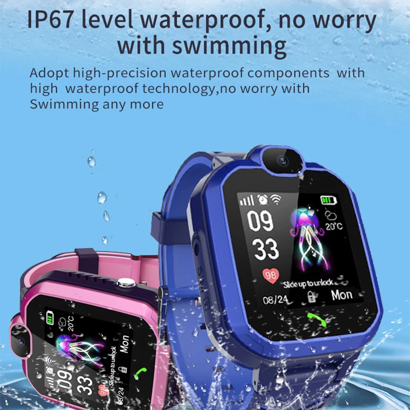 

R7 Kid Smart Watch IP67 Waterproof Children Watch GPS Call Locator Tracker SOS Wristband Children Smartwatch Anti-lost Monitor