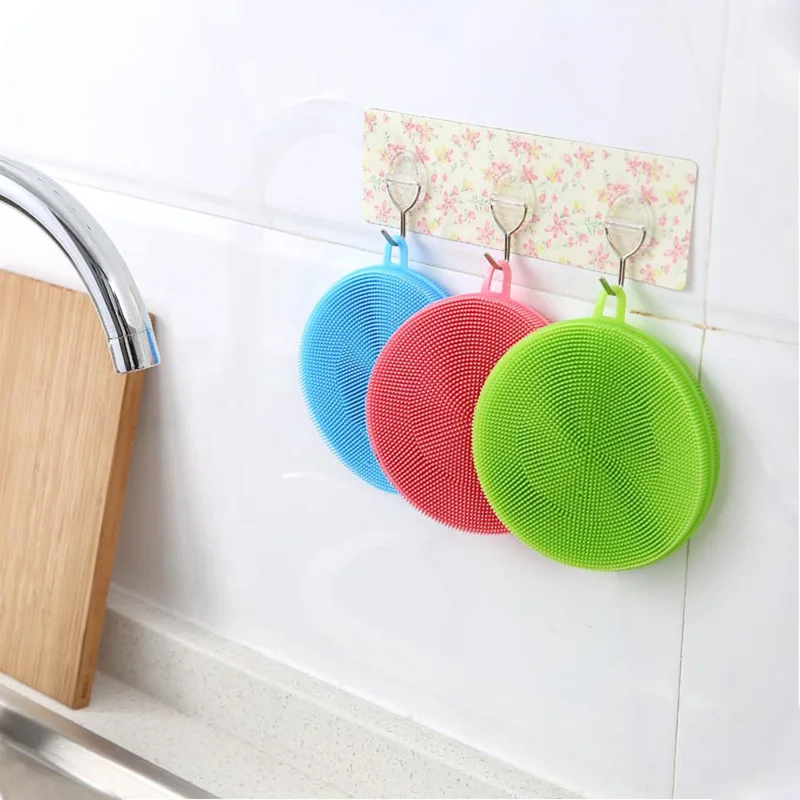 

Ming Hao Creative Silica Gel Multi-functional xi wan shua & Vegetable Cleaning Brush Circle Insulation Pad Kitchen Supplies Tabl