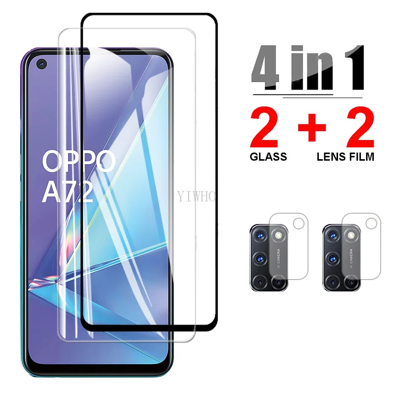 4-в-1 защита для камеры на orro opo 72 Защитное стекло oppo a72 5g 6 5 ''телефон защитные