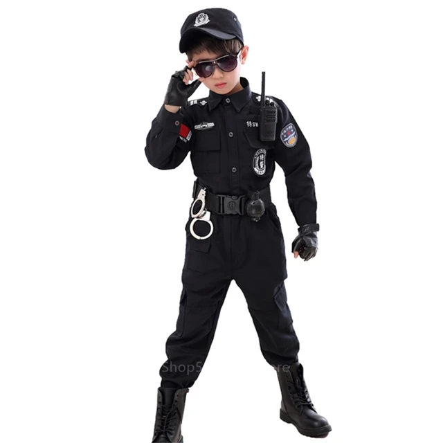 Kids Police Officer Cosplay Costume Set Party Fancy Clothing Set Children's  Day Wear Girls Policeman Uniform Set With Accessory - AliExpress