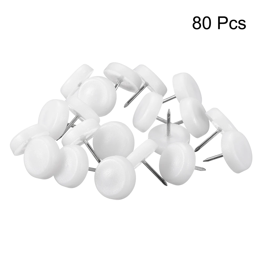 Furniture Leg Pads Furniture Pads 20/40/60/80pcs Furniture Feet Nail Plastic Glide Nails Chair Table Leg Protector Pads 16/20/22mm Diameter