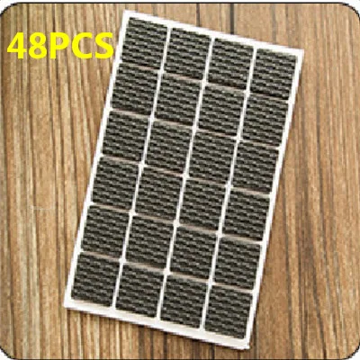 48Pcs Square 1 комплект Нескользящие резиновые ножки самоклеющиеся уплотненные противоскользящие защитные накладки мебель подушка на стул защитный рукав - Цвет: 48Pcs Square