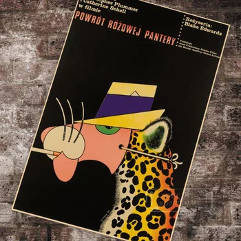 

Return Of The Pink Panther Poland Polish Movie Film Retro Vintage Poster Canvas Painting Wall Sticker Home Art Home Decor Gift
