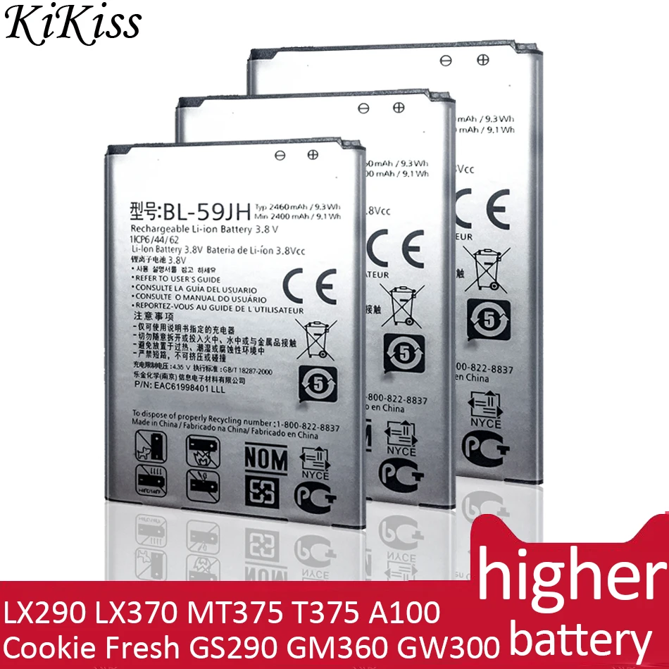 Аккумулятор LGIP-430N LGIP-400N LGIP-531A для LG Cookie Fresh GS290 GM360 GW300 LX290 LX370 MT375 T375 A100 LGIP 430N 531A LGIP-550N |