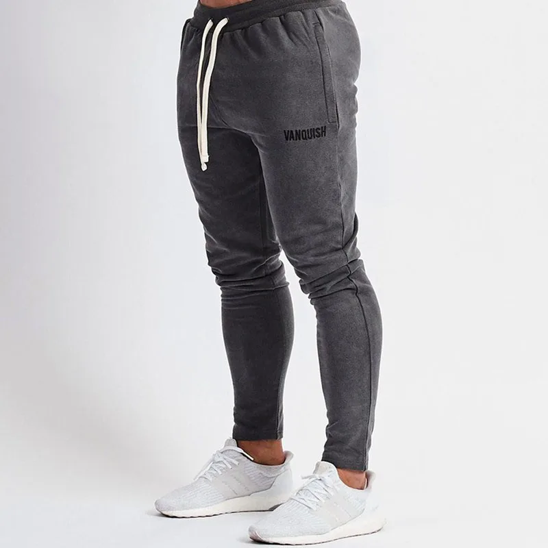 Men's Sports Running Training Breathable Solid Color Elastic Jogger Fitness Trousers | Спорт и развлечения