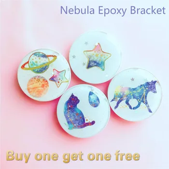 

Nebula Epoxy Airbag Bracket Shatter-Resistant phone Stand grip tok for iphone 11 Pro Max X Samsung Universal Cell Phone Bracket