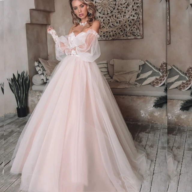 Novias Bridal | Heart Mermaid Lo' Adoro Bridal In Blush Color Wedding Dress