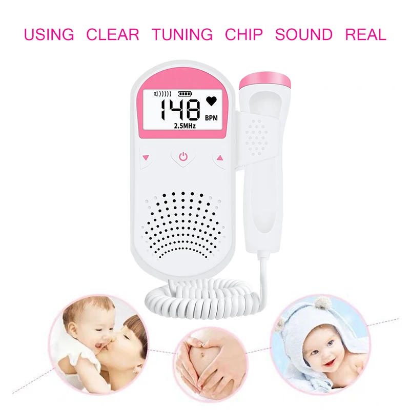2.5MHz Doppler Fetal Baby Heart Rate Monitor Ultrasound Heartbeat Detector Pregnant Pocket |