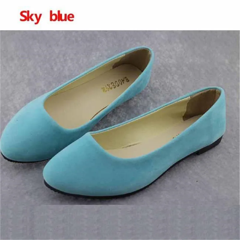 2021 Fashion Women Shoes Woman Flats High Quality Slip-On Shoes Pointed Toe Rubber Women Flat Shoes Ballet Plus Size 