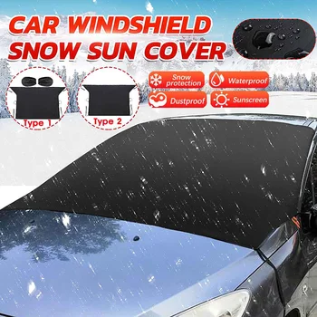 

215x115cm Universal Sunshade Cover Car Winter Windshield Snow Sun Shade Waterproof Protector Cover Car Front Windscreen Cover