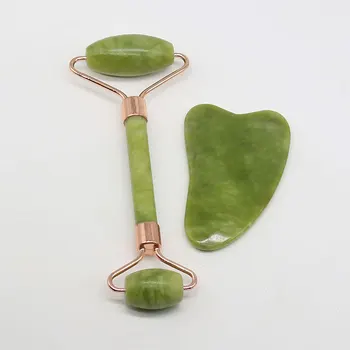

Jade roller massager double-headed roller scraping board thin face massage Xiuyu push massage stick