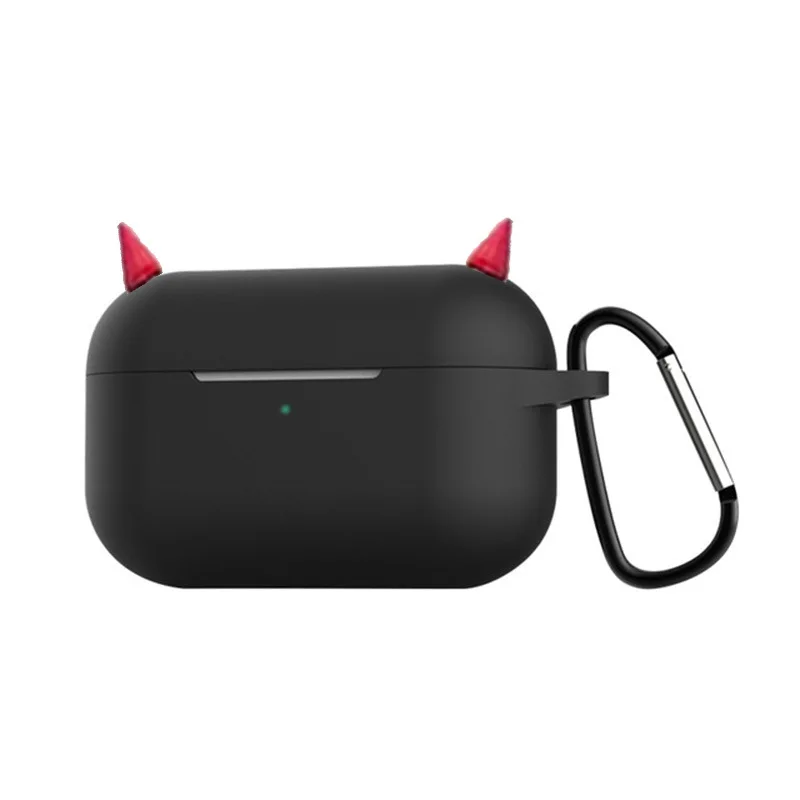 

For AirPods Pro Case 2019 Soft Silicone Solid Color Protective Cover for Air Pods Pro Case Cover Shockproof with Hanging Hook