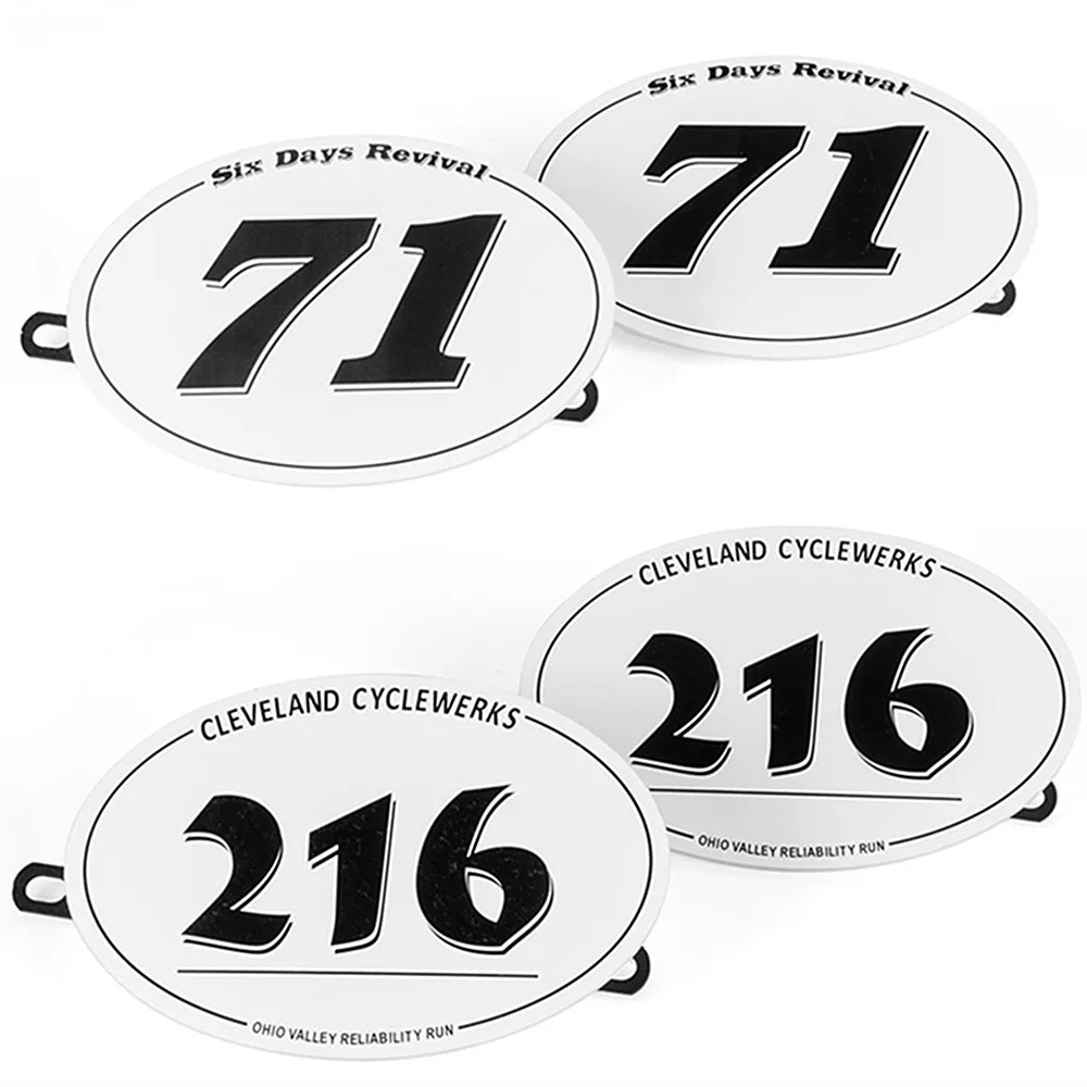 

ABS Vintage Motorcycle modified cafe racer climbing number Table NUMBER PLATE NO.71/NO.216 for MOTO CAFE RACER Tracker Scrambler