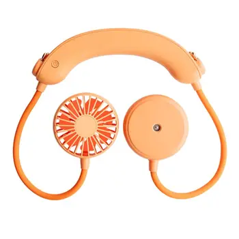 

Portable Hanging Neck Fan USB Rechargeable 3 Speed Settings Air Cooler Humidifier Purifier for Student Dormitory Home Office Use