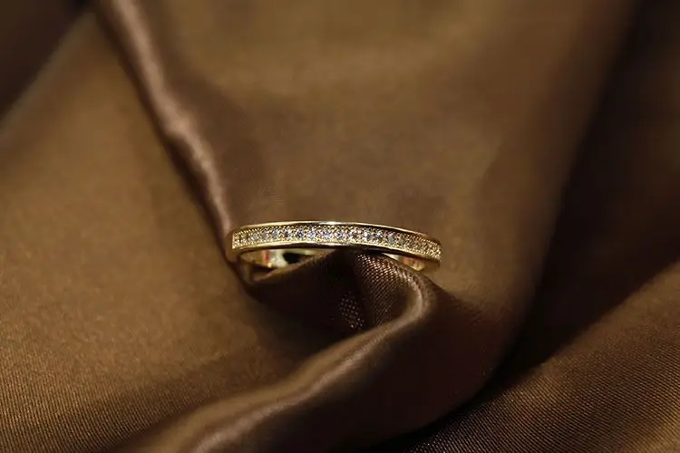 Изящное женское кольцо один ряд мини кубический циркон шикарное свадебное кольцо на палец обручение ювелирные изделия для женщин