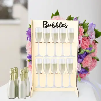 

Party Decoration ChampagneStorage Holders Wooden Champagne Holder Wine Bottle Display Rack for Wedding Birthday Party