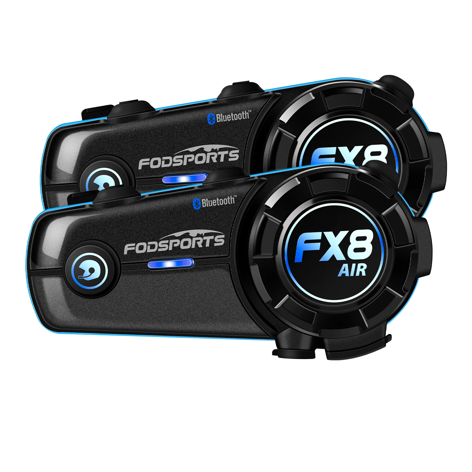 New Arrival Fodsports 2 pcs FX8 AIR motorcycle helmet intercom wireless bluetooth headset BT 5.0 FM Radio 3 sound effects | Автомобили и