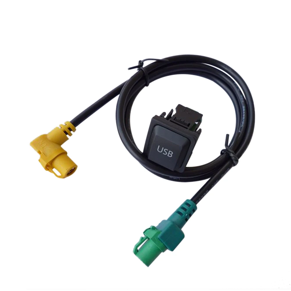 

USB Port Car Switch Socket with Cable for Volkswagen RCD510 RCD310 Golf / GTI / R MK5 MK6 Jetta 5KD035724