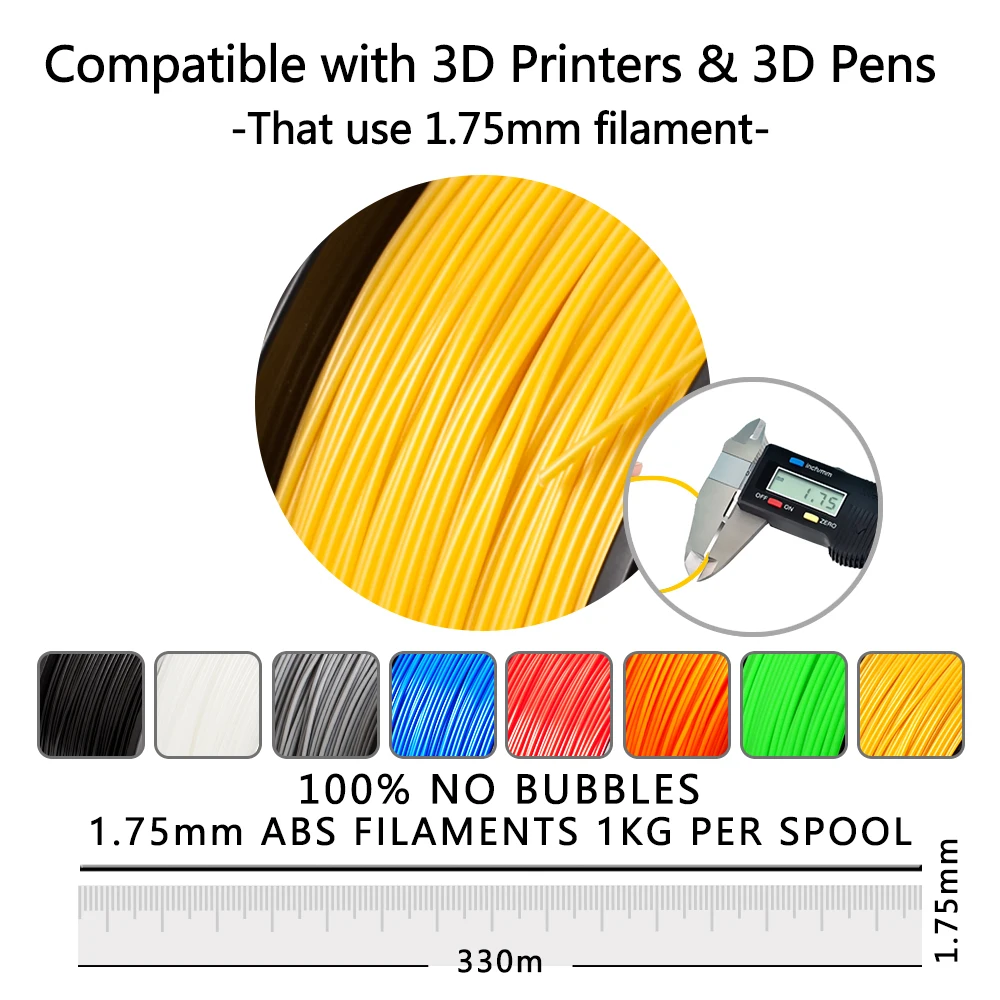 ABS нить для 3D принтера Enotepad 1 75 мм кг 0 02 фунта допуск +/ мм|Материалы 3D-печати| |