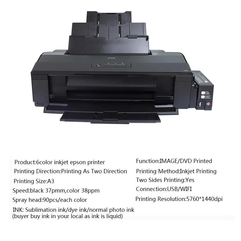 Vilaxh impresora de inyección de tinta tamaño A3, para impresoras de  sublimación de fotos Epson L1800, con WIFI, 6 colores|Impresoras| -  AliExpress