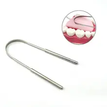 1 шт. u-образный скребок из нержавеющей стали для языка свежее дыхание металлическая зубная щетка для языка медь для очистки полости рта