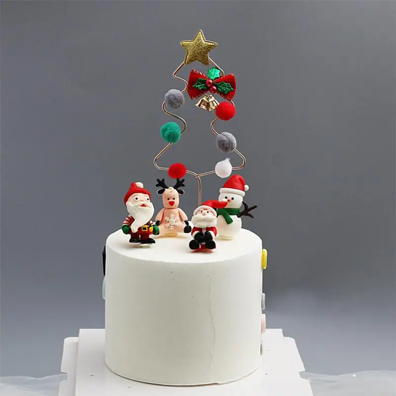 2 шт. Топпер для торта Рождественская елка декор для торта Железный Топпер для торта Рождественская елка
