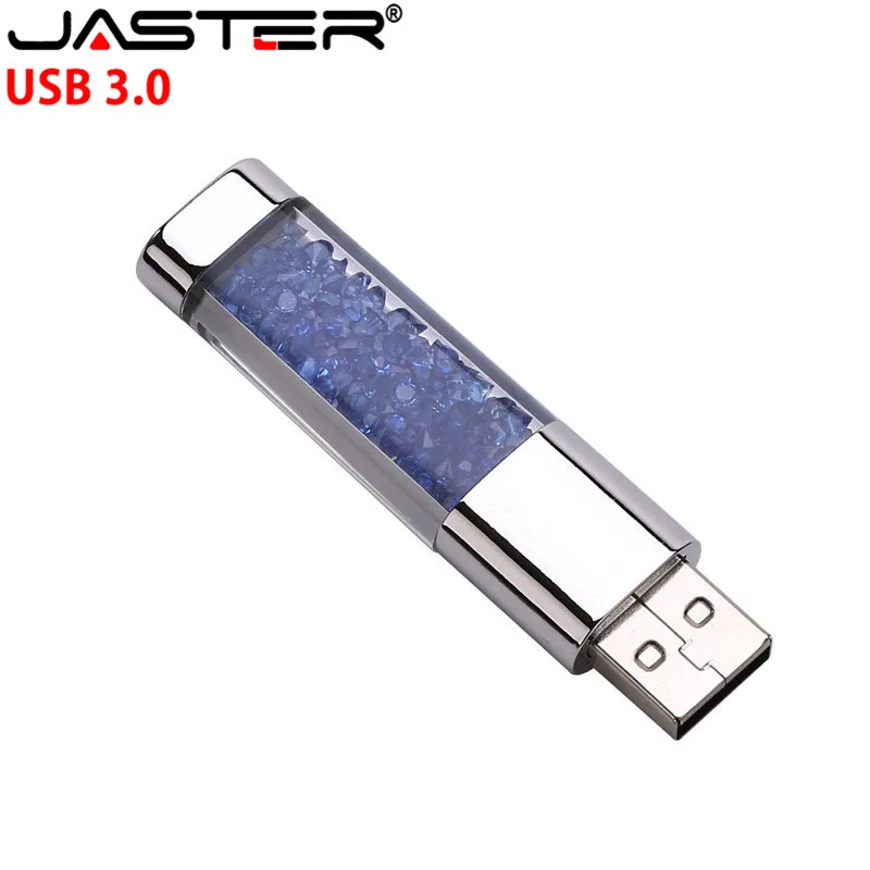 JASTER USB 3 0 Кристальный подарок usb falsh drive прозрачный pendrive 4 ГБ 16 32 64 Гб карта памяти u