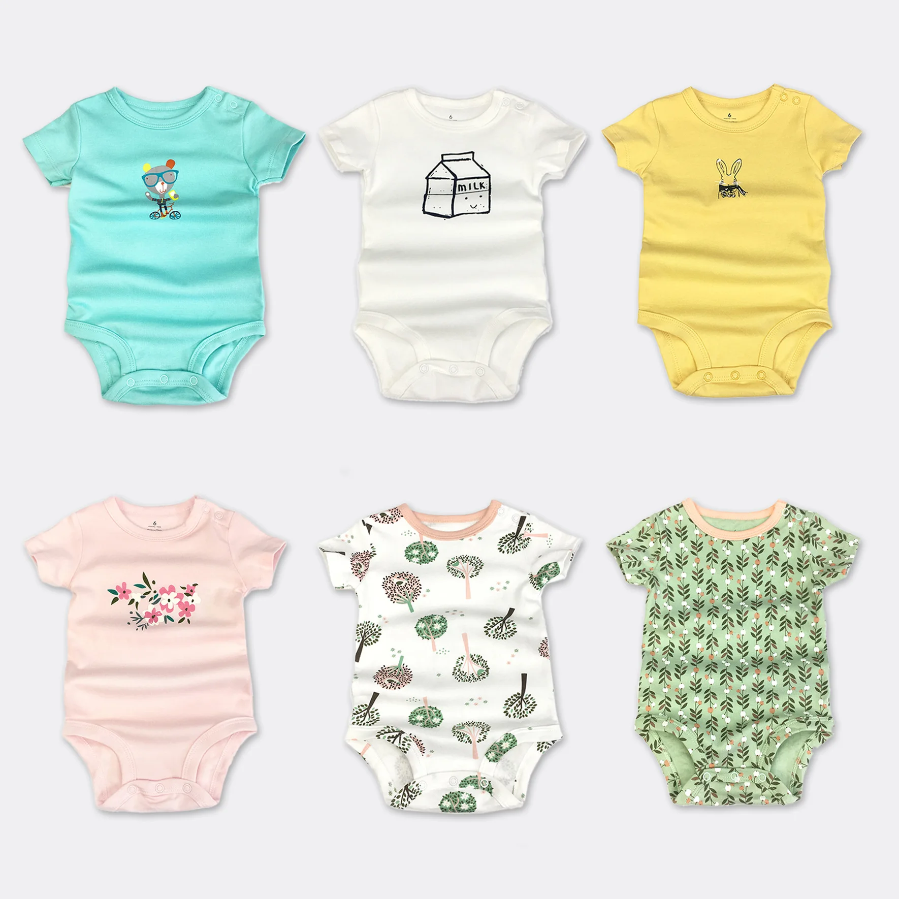 

Infant Summer Short-sleeved Triangle Romper Shoulder Button Jumpsuit Thin Men And Women Baby Pajamas Baby Bodysuit Underwear Cra