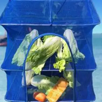 

4 Sizes Herb Drying Net Folding Fishing Net Hanging Basket Foldable Dry Rack Bag Mesh Dryer for Herbs Flowers Plants Buds