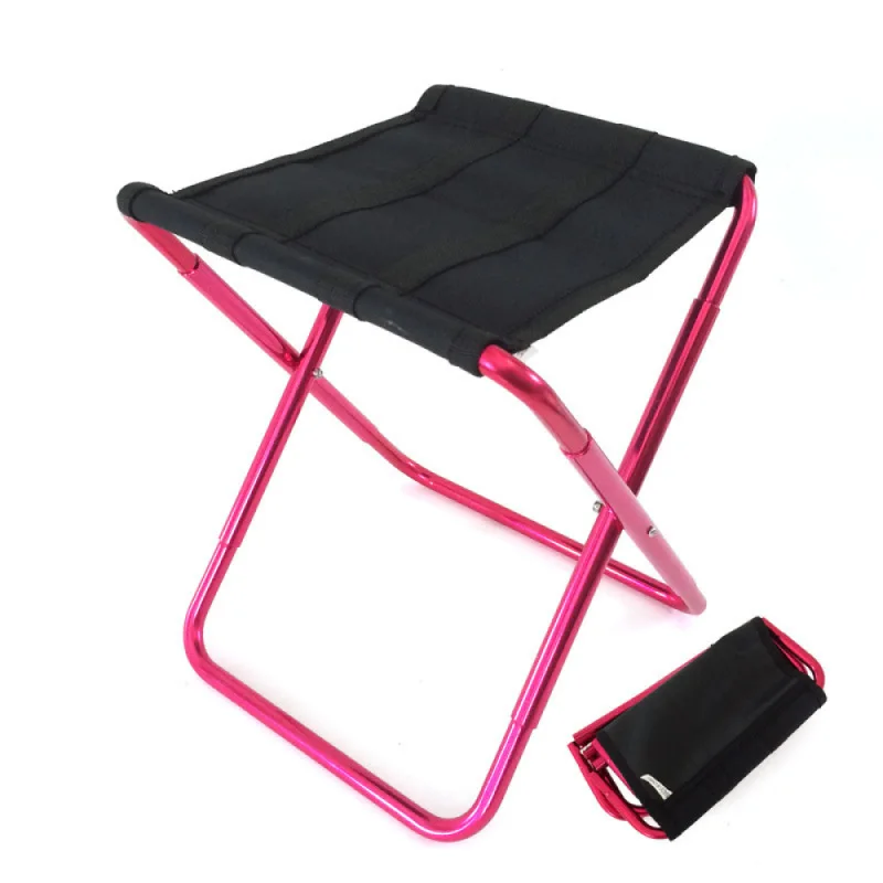 Aluminum Alloy Folding Stool Fishing Chair Outdoor Leisure Stool Outing Fourfold Stool Storage Stool