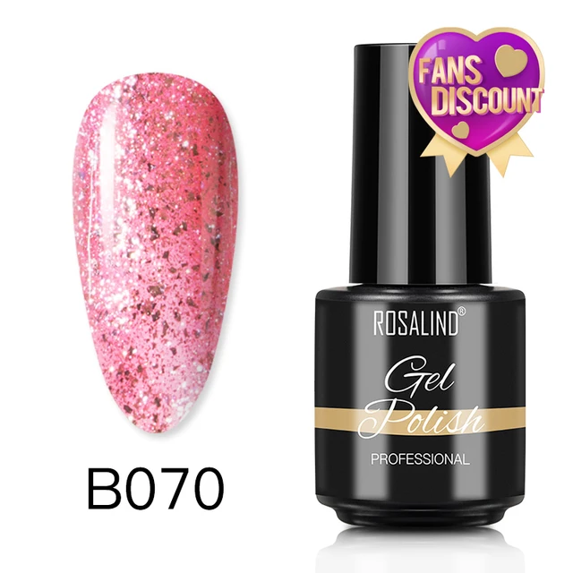 ROSALIND 7ml Gel Polish Semi Permanent Nails Gel Polish Soak Off UV LED Base Top Coat Vernis Nail Art Glitter Gel Varnish SLA-B070