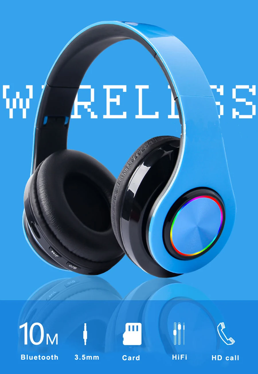 Bluetooth Hoofdtelefoon Draadloze Koptelefoon игровая гарнитура Super Bass met Microfoon TF карта helmen для телефона ПК