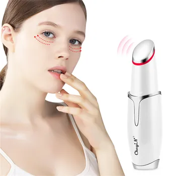 

USB Rechargeable Mini Heating Eye Massager Pen Vibration Remove Dark Circle Wrinkles Blue&Red Light Skin Firming Lifting Beauty