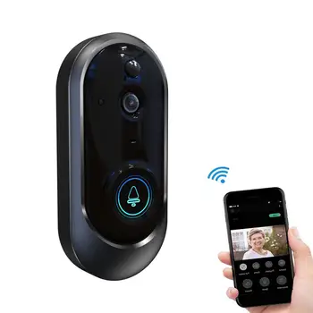 

Wifi Video Doorbell Intercom 720P Phone Call Door Bell Camera Smart Wireless Infrared Remote Record Doorbell Security Monitoring