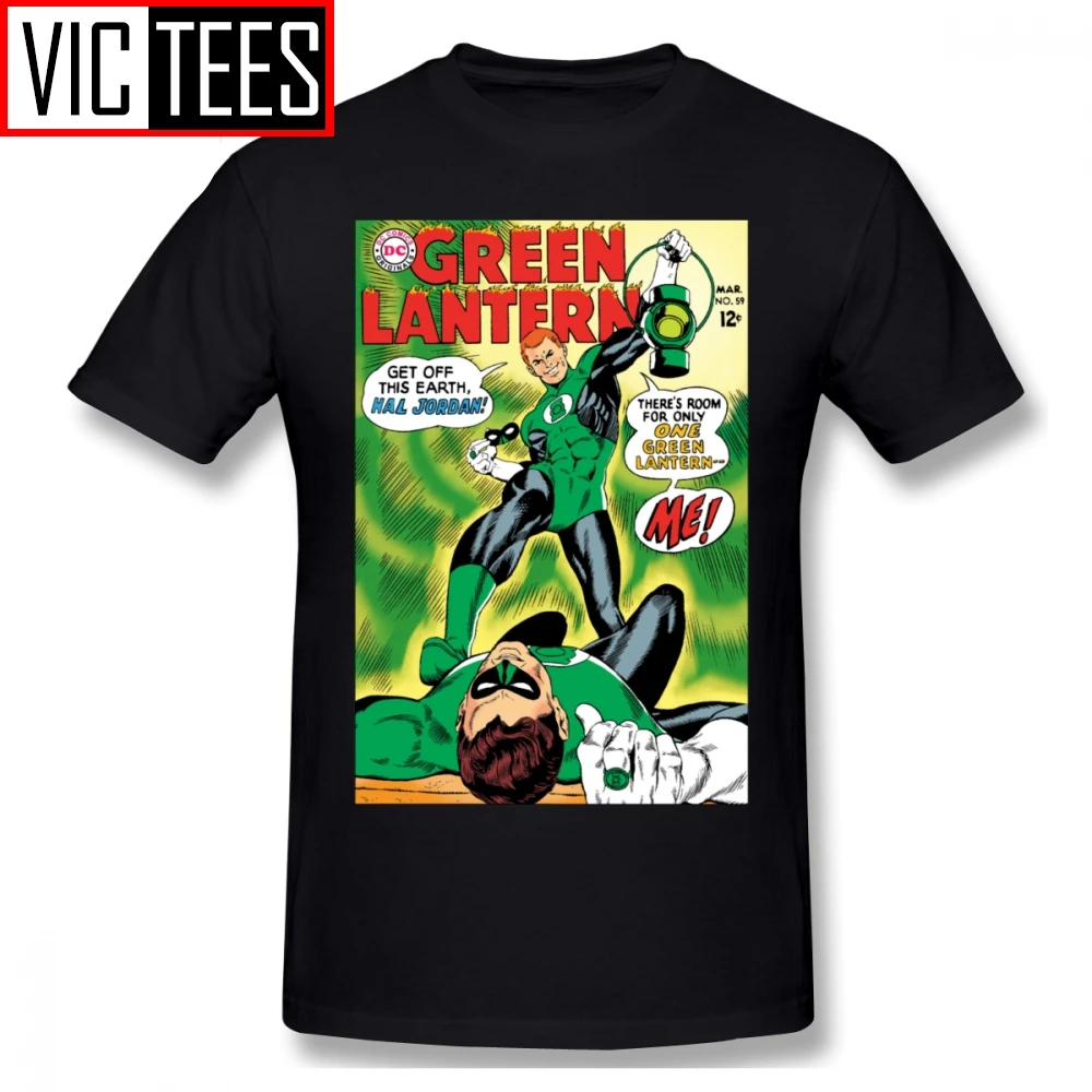 

Mens Green Lantern T Shirts Get Off This Earth Hal Jordan T-Shirt Funny Tee Shirt Printed Casual Men 100% Cotton Tshirt