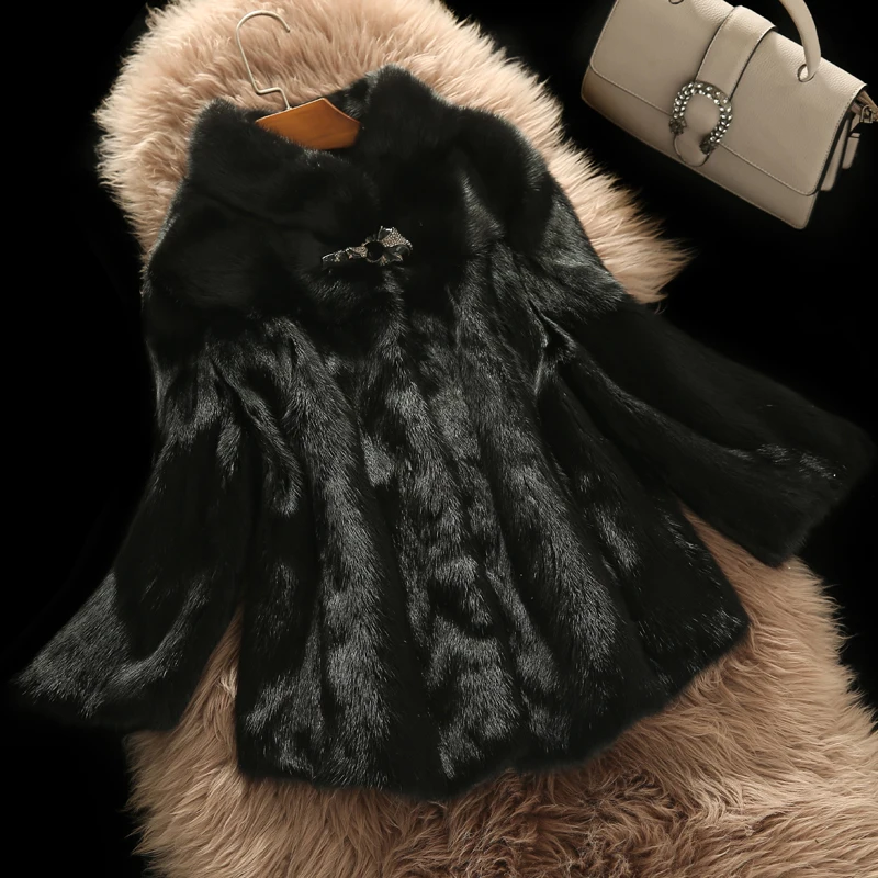 

Mink Natural Fur Coat Female Luxury Full Pelt Real Fur Jackets 2020 Winter Jacket Women Short Korean Outwear MY3679