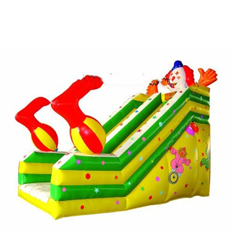 

PVC Popular Design Clown Style Inflatable Slide Land Slide For Kids Playing Outdoor Inflatable Castle Combo