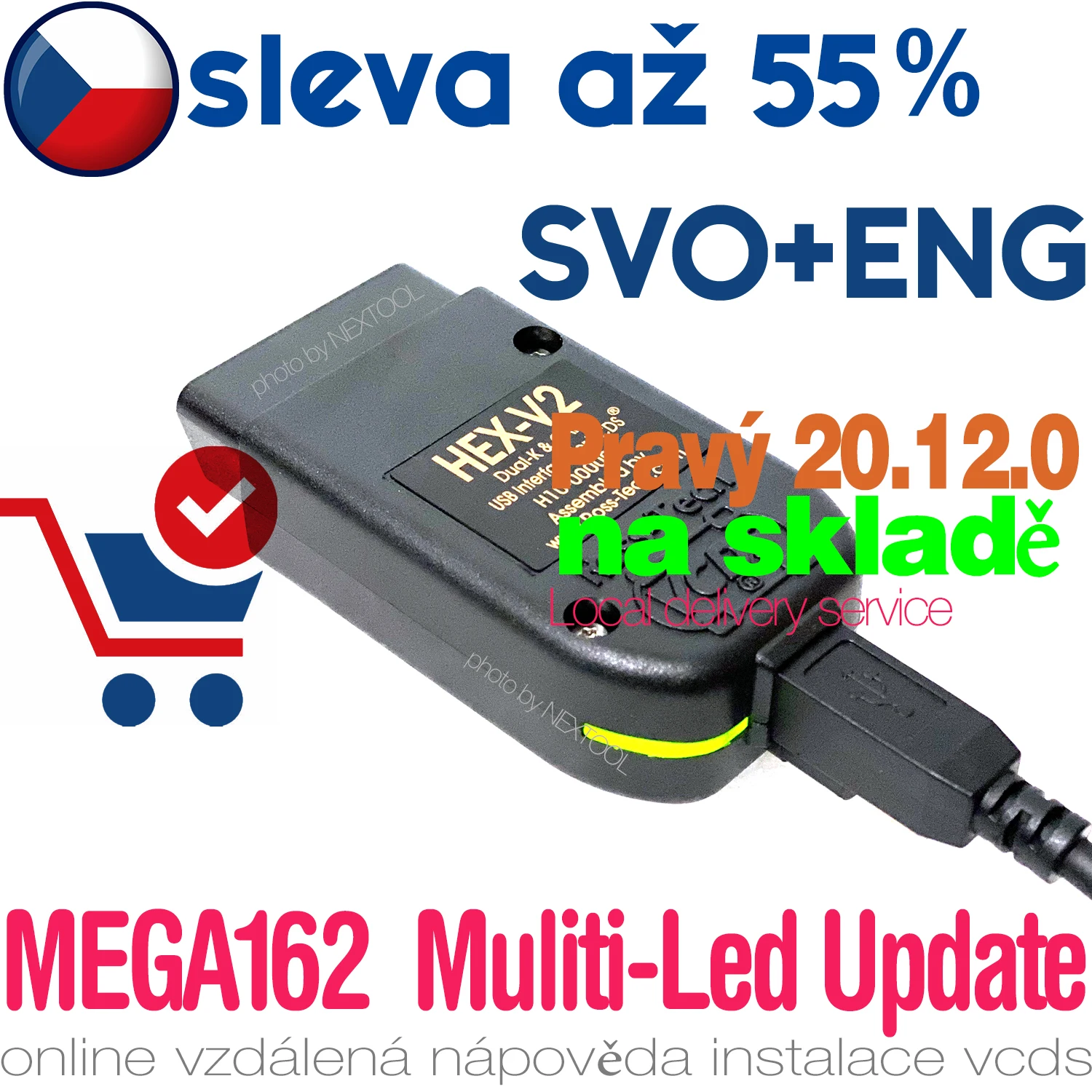 HEX-V2 Нове vydání 20 12 Diagnostickými systémy для VW-AUDi 1996-2020 Autodiagnostika VAGSMART číst použití hodnota koupit л |