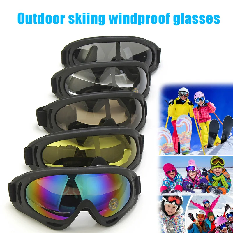 Лыжные очки Регулируемые UV 400 Защитные Уличные мотоциклетные снежные очки SAL99